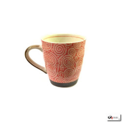 Mug KARAKUSA rouge en porcelaine japonaise