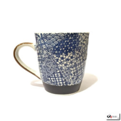 Mug PATChWORK bleu en porcelaine japonaise