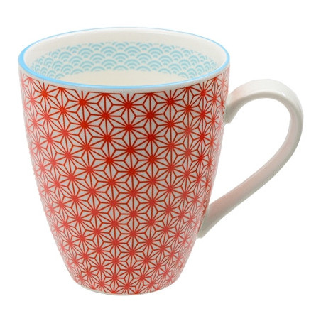 Mug STARWAVE rouge en porcelaine (38cl)