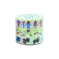 Set de 3 kawaii tape RObOTS et JOUETS (15mm*10m)