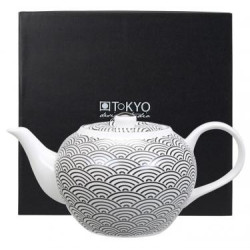 Théière en porcelaine NiPPON BLACK vagues 1L