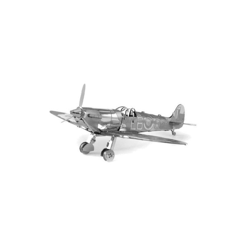 Miniature à monter en métal AViON de ChASSE SUPERMARINE SPITFIRE (L10.4cm)