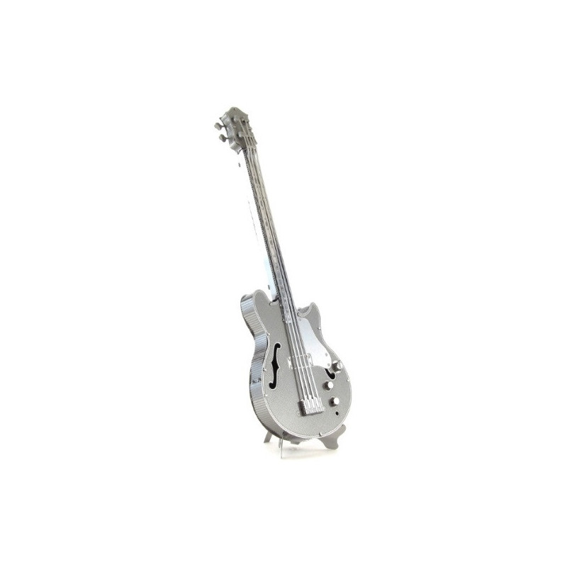 Miniature à monter en métal instrument de musique GUiTARE BASSE ELECTRiQUE (h11.6cm)