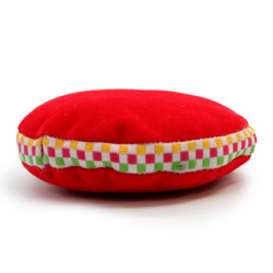 Coussin rond en velours 7cm couleurs assorties (Inde)