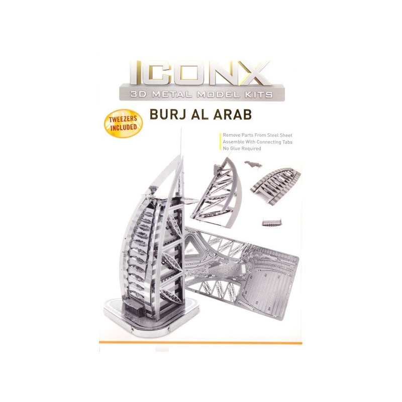 Miniature à monter en métal BURj AL ARAb (h12cm)