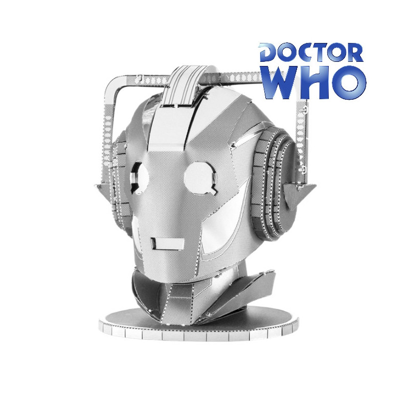 Miniature à monter en métal Dr. Who® TêTE de CYbERMAN (h7.1cm)