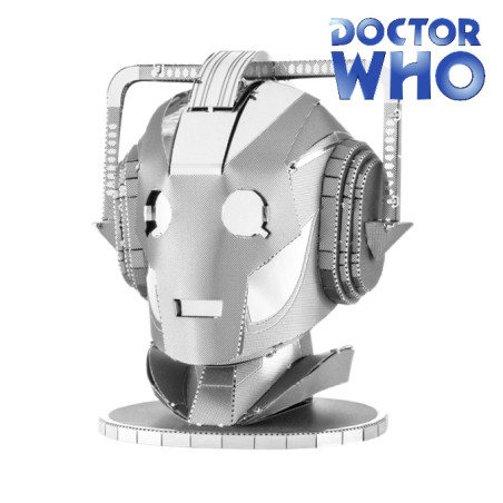 Miniature à monter en métal Dr. Who® TêTE de CYbERMAN (h7.1cm)