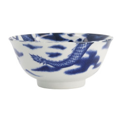 Bol à soupe RAMEN en porcelaine japonaise DRAGON BLEU d21cm