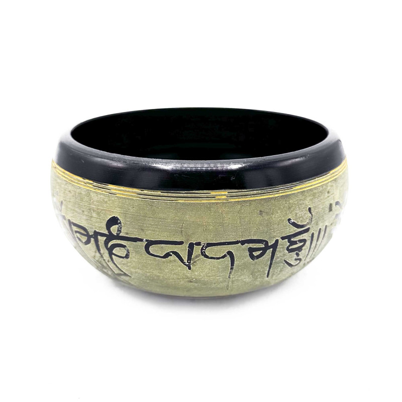 Bol chantant indien 16cm Mantra Cinq Bouddha
