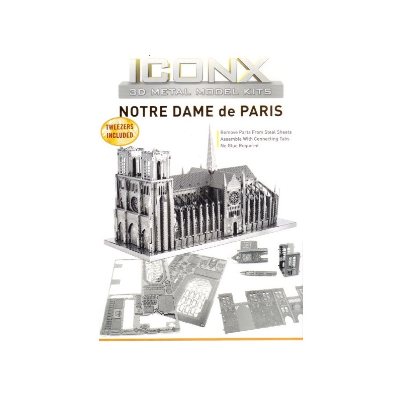 Miniature à monter en métal NOTRE DAME de PARiS (h11.7cm)