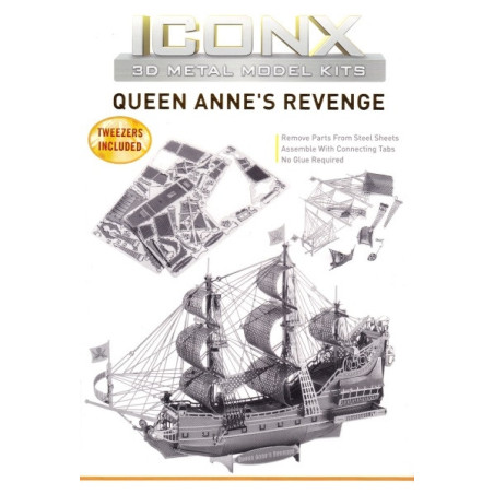 Miniature à monter en métal QUEEN ANNE'S REVENGE (h15cm)