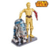 Miniature à monter en métal Star Wars® R2-D2 et Z6-PO (h12.3cm)