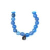 Bracelet perles ETERNiTE en AGATE BLEUE 6mm