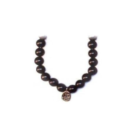 Bracelet perles ETERNiTE en ONYX NOiR 6mm