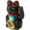 Maneki neko 招き猫 animé 15cm noir (nécessite 1 pile LR6 / AA)