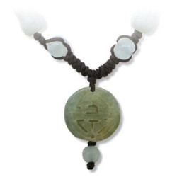 Pendentif BONhEUR & LONGéViTé en jade aventurine