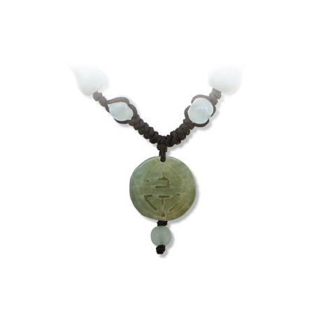 Pendentif BONhEUR & LONGéViTé en jade aventurine