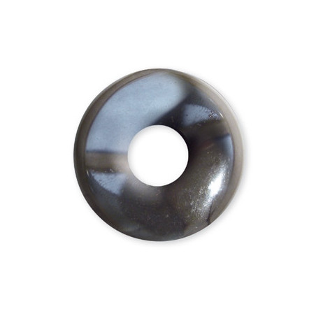 Pendentif Pi ou DONUT en hématite (d3cm)